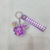 Mickey Mouse head oil keychain, exquisite and cute, sand floating bottle, schoolbag pendant, decoration, car key pendant details Picture